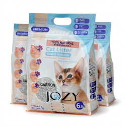 ВОДОРАЗТВОРИМА ПОЛИМЕРНА БИОРАЗГРАДИМА КОТЕШКА ТОАЛЕТНА JOZY carbon 6.5 л., 4 кг. 3 БР/ПАКЕТ